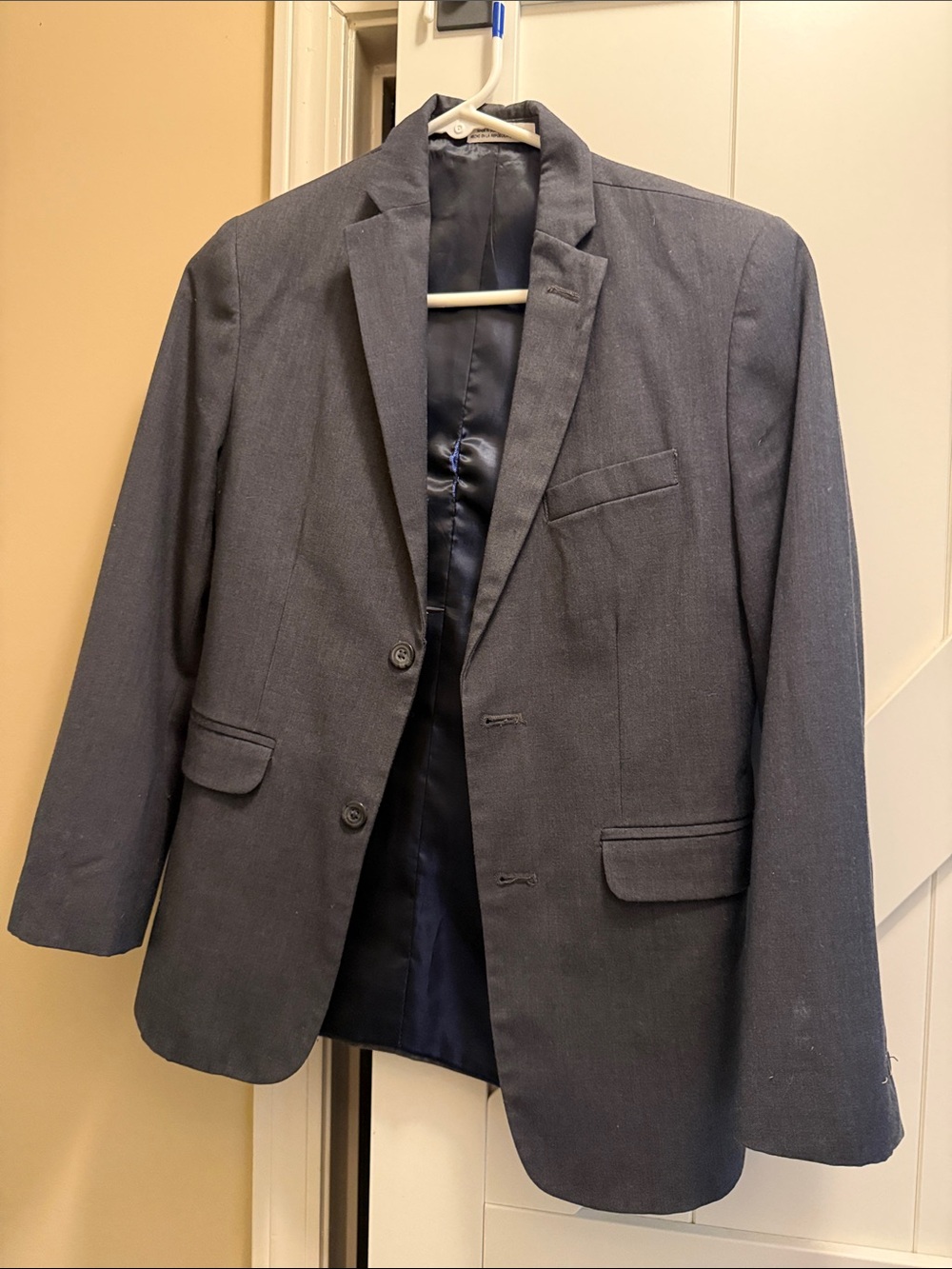 Izod BOYS Dark Gray Two-Button Sport Coat 14R